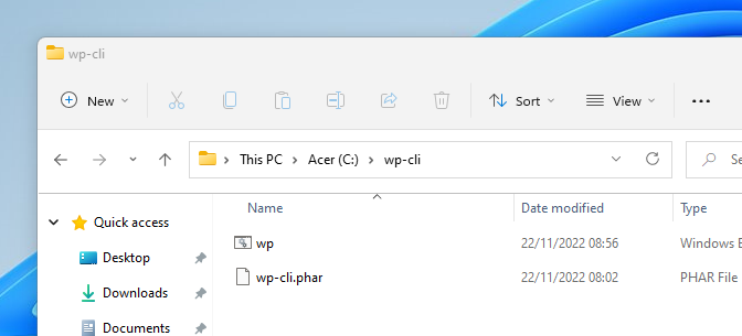 WP CLI Folder